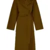Olive Brown Belted Trench Coat