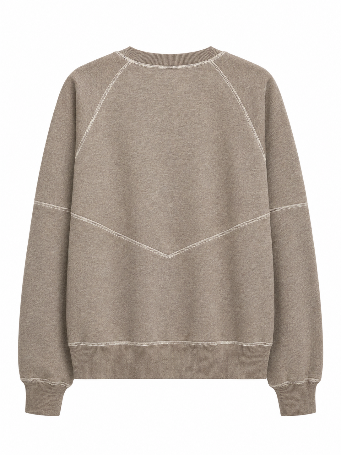 Heather Taupe Crew Neck Sweater