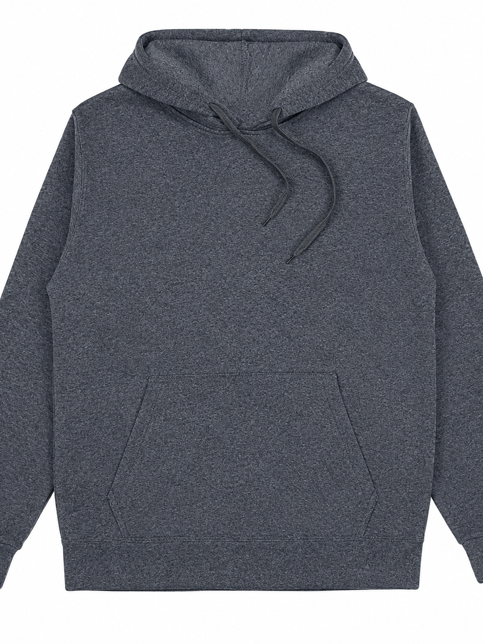 Heathered Dark Grey Pullover Hoodie